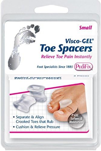 Pedifix Visco-Gel Toe Spacers Small packaging showing imported gel technology