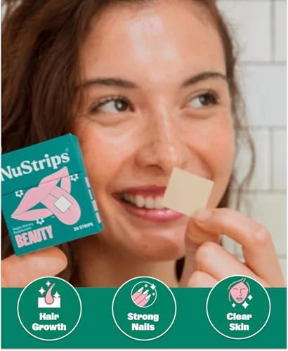 NuStrips sweet strawberry flavor oral dissolving strips packaging details and ingredients list