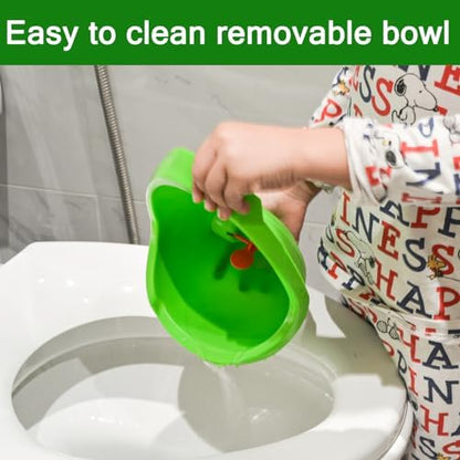 Soraco frog potty trainer mounted on bathroom wall