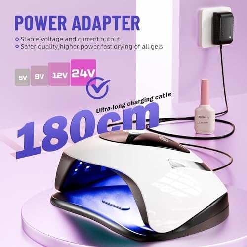 LadyMisty 2026 upgrade nail dryer showing timer settings