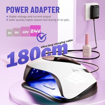 LadyMisty 2026 upgrade nail dryer showing timer settings