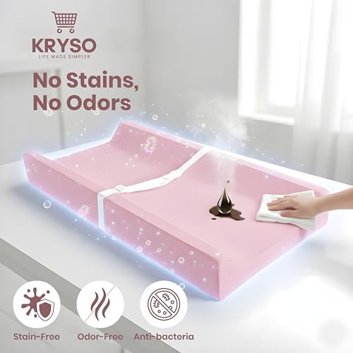 Kryso changing pad being wiped clean for hygiene