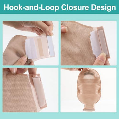 Full packaging assortment of twenty pieces including fifteen drainable pouches and five convex barriers