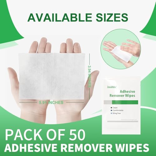 Sting free formula adhesive remover pads for sensitive skin