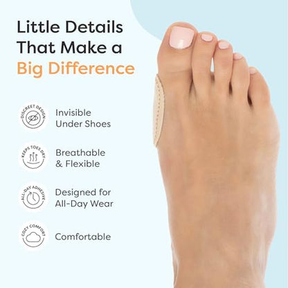 Close up of the dual-layered breathable material of ZenToes foot pads.