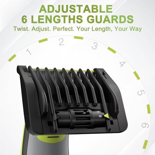 TRESBOUTIQUE 6 in 1 hybrid electric trimmer guard with included small nylon cleaning brush
