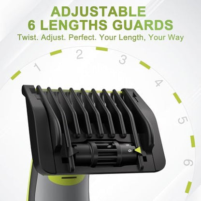 TRESBOUTIQUE 6 in 1 hybrid electric trimmer guard with included small nylon cleaning brush