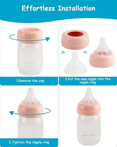 XUNICUTE bpa free clear silicone nipple close up detailing the vented slow flow tip