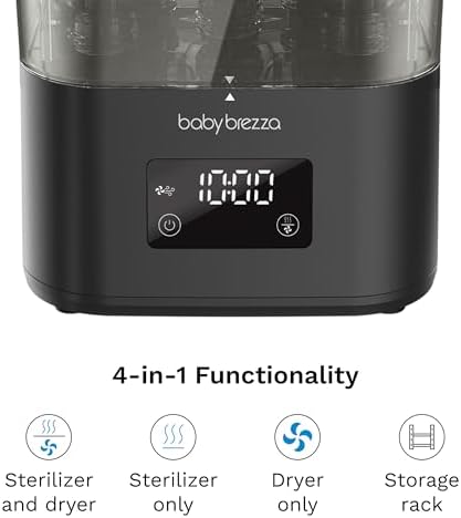 Baby Brezza SuperQuick sterilizer drying cycle in progress