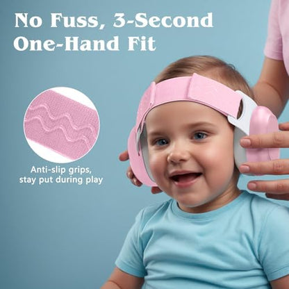 Close up of soft plush ear padding on Bella's Friends headphones