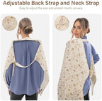 Back view showing secure snap strap for breastfeeding