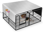 Heavy duty silver black pet canopy top rain protection for puppies