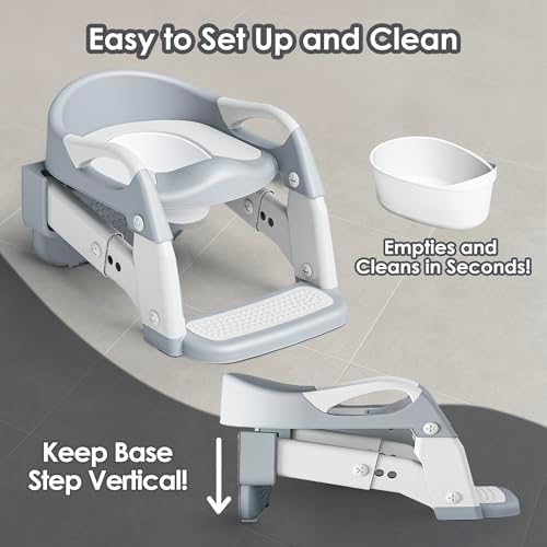 Argenens toddler toilet training set showing the included weekly magnetic tracking chart and overall product components.