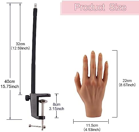 Glue-free nail tip insertion into silicone hand nail bed