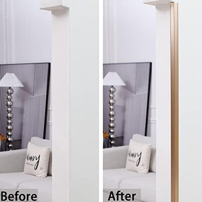 Peel and stick adhesive backing on Trimold corner strip