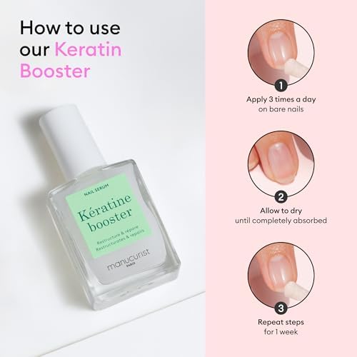 Back side of Manucurist Keratin Booster showing ingredient list