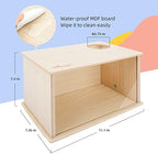 Niteangel Visible Hamster Digging Box for Syrian Dwarf Roborovski Campbell Hamsters Gerbils Mice Lemmings Degus or Other Small-Sized Pets (Burlywood) - Image 3