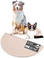 Should We Go Silicone Pet Feeding Mat Half-Moon Shape Top View