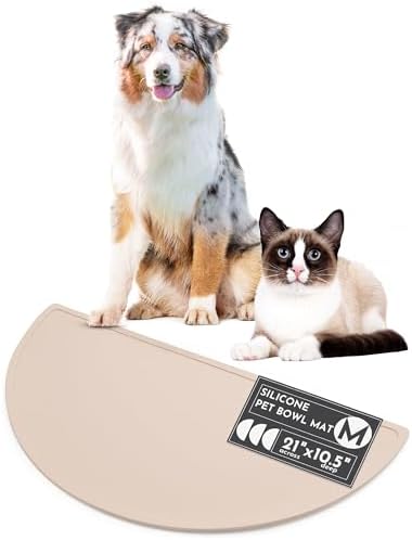 Should We Go Silicone Pet Feeding Mat Half-Moon Shape Top View