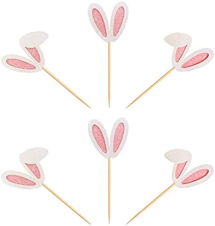 Variety pack of Easter theme rabbit ear cupcake picks