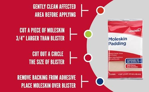 Soft tan cotton moleskin adhesive strips for corn and callus pain relief.