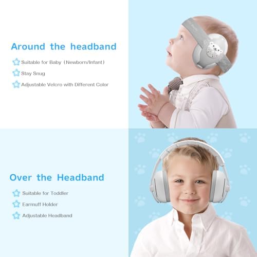 Adjustable Onitoon earmuffs for toddlers side view
