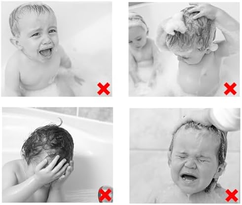 Close up view of the water channeling channels on the Thcbme baby bathing visor
