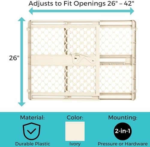 Hardware mounting accessories and wall cups included with the North States child safety gate.