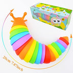 Articulated segments of the Cevioce fidget slug toy