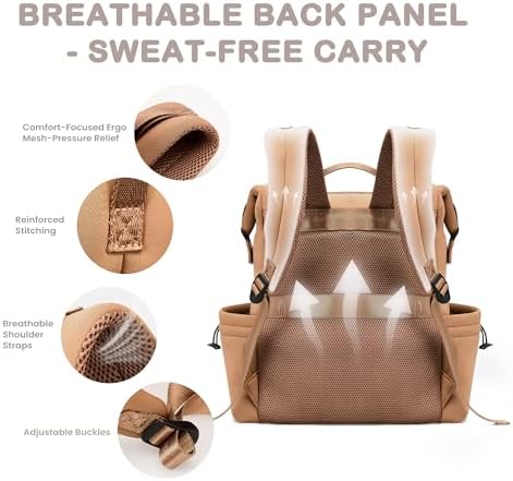 Vonal lightweight neoprene baby bag worn with padded shoulder straps
