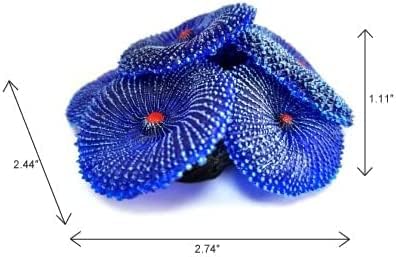 OrgMemory blue aquarium decorations showing soft non toxic plastic texture details
