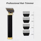PXLISIE hair cutting kit showing the cordless clipper alongside four guide combs and Type-C charging cable.