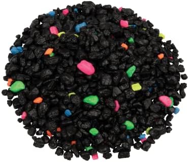 GloFish gravel glowing under blue LED aquarium light