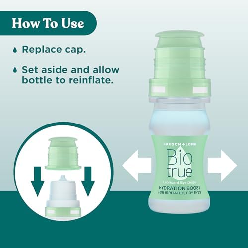 Biotrue eye drops for digital eye strain relief and instant hydration.