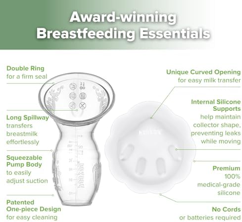 Haakaa medical-grade food-grade silicone manual pump set with the included cleaning brush.