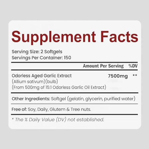 Authentic USA imported high strength aged garlic softgels for immune support.