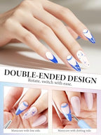 Nylon bristle detail of Yoovr professional nail art brushes