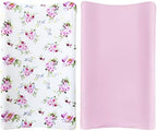 Side angle view of elasticized pocket depth on changing mat cover