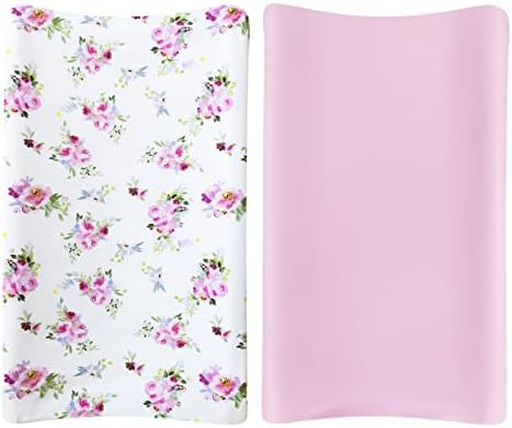 Moonsea twin pack pink floral infant mattress sheets packaging display