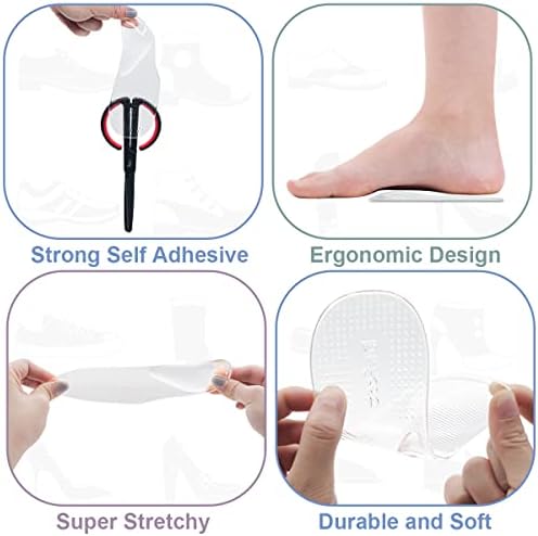 Two pairs of Dr. Foot gel arch supports for foot pain management.