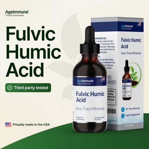 AgeImmune trace minerals liquid dietary supplement label details