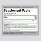 Side label of Piping Rock Pycnogenol bottle displaying supplement facts and active ingredients