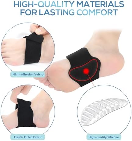 Comparison of the arch support wrap worn with and without socks.