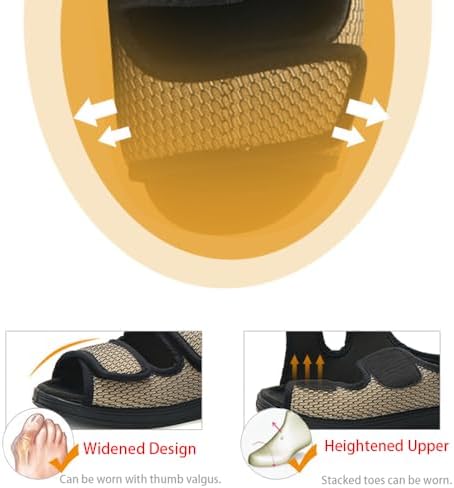 Close up of the breathable mesh material and secure fastening system on AUSTYLCO diabetic footwear.