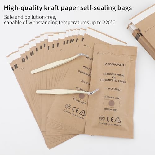 100mm by 200mm sterilization pouch with salon tools inside