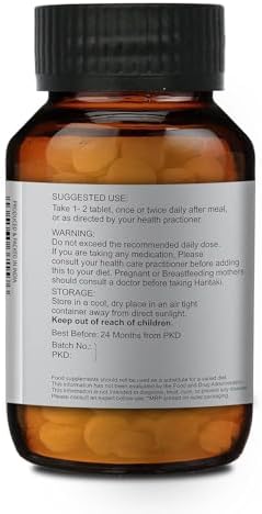 Close up of Merlion Naturals Haritaki supplement bottle label