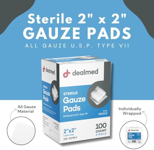 Dealmed individually wrapped medical gauze squares for clean wound dressing