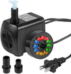 Shutao 15W aquarium water pump side view highlighting suction cups