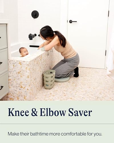 Lalo baby bath kneeling pad and elbow rest set displaying secure suction cups.