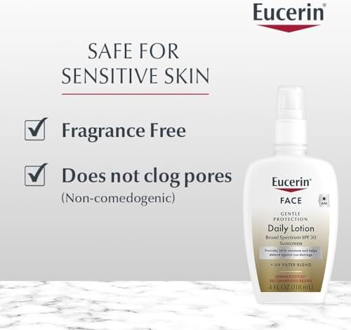 Daily face lotion with broad spectrum sun protection suitable under makeup